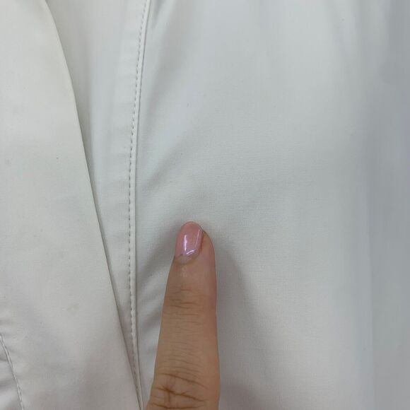 Aday Shirt Women L Large SLIM Fit Mandarin Collar Something Borrowed Snap Button - Picture 7 of 15